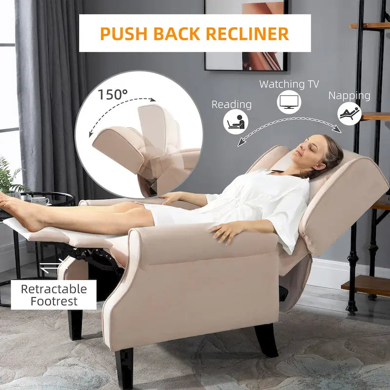 Poltrona massaggiante reclinabile con calore lombare e telecomando | Blu / Bianco crema / Nero / Beige / Marrone | Singola