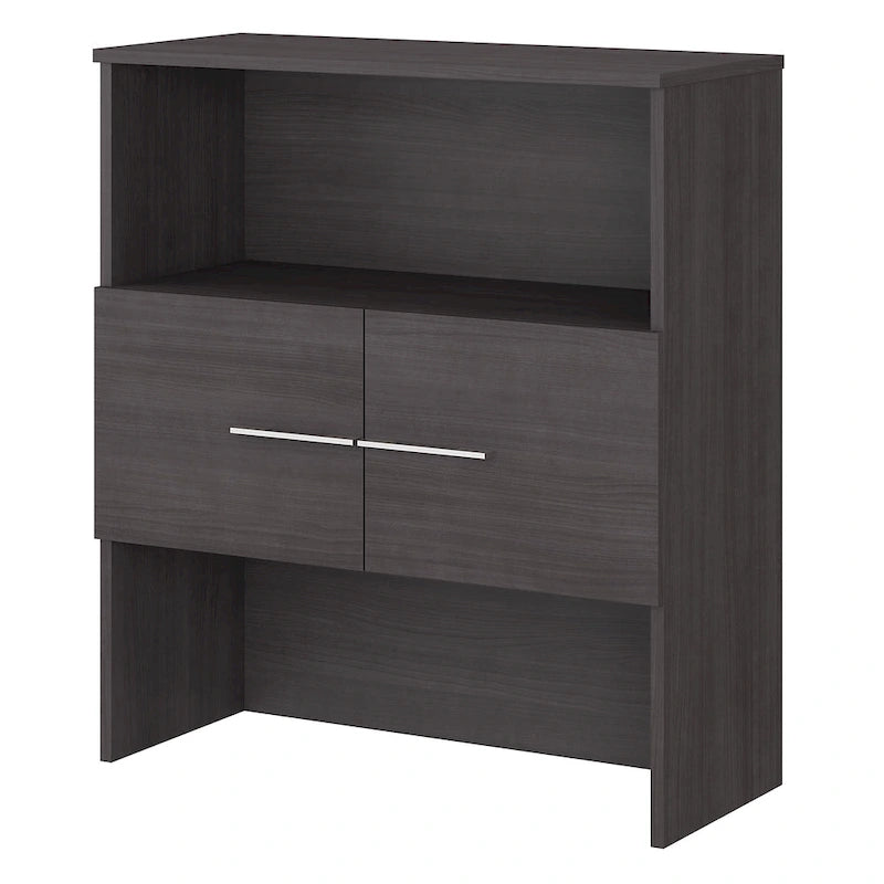 Libreria con armadietto a giorno da 91 cm – Finitura espresso / cenere / rovere / noce, utente singolo