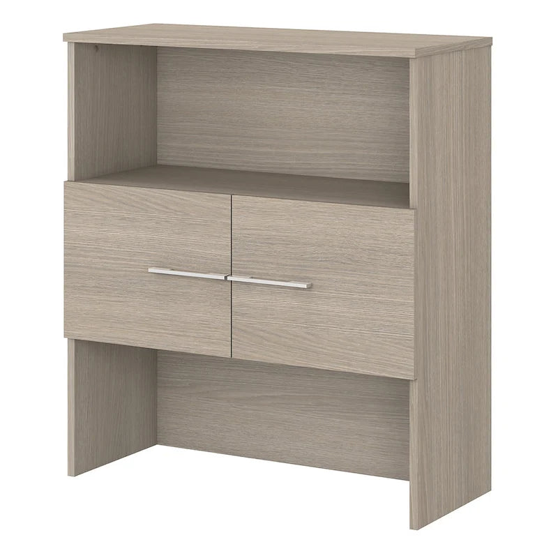 Libreria con armadietto a giorno da 91 cm – Finitura espresso / cenere / rovere / noce, utente singolo