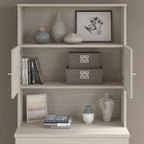 Libreria con armadietto a giorno da 91 cm – Finitura espresso / cenere / rovere / noce, utente singolo