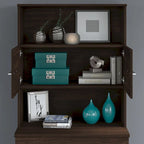 Libreria con armadietto a giorno da 91 cm – Finitura espresso / cenere / rovere / noce, utente singolo