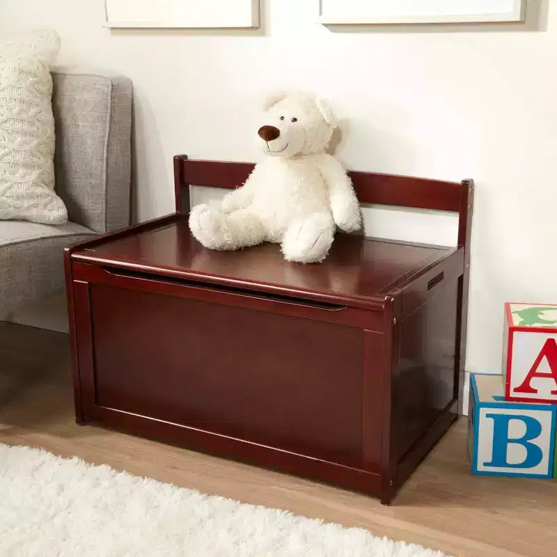 Cassa dei giocattoli in legno Melissa & Doug (Espresso): Baule contenitore con finitura trasparente, sostiene 68 kg