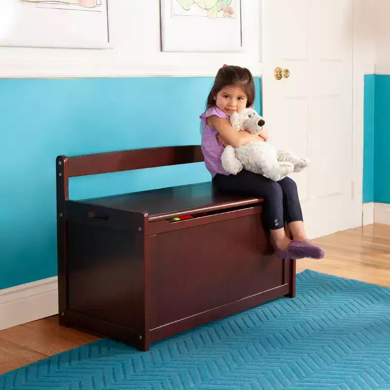 Cassa dei giocattoli in legno Melissa & Doug (Espresso): Baule contenitore con finitura trasparente, sostiene 68 kg
