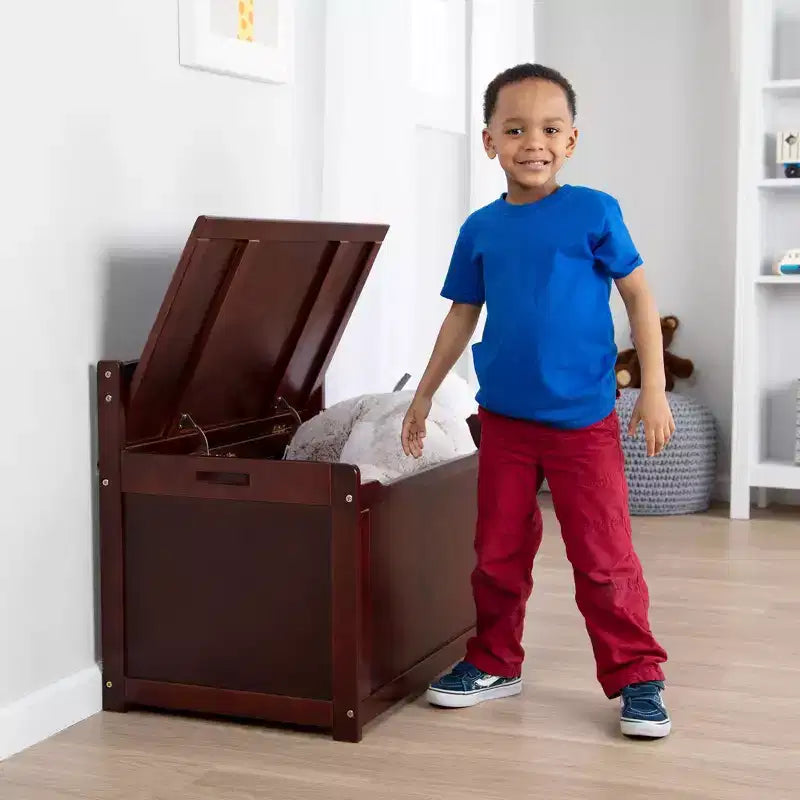 Cassa dei giocattoli in legno Melissa & Doug (Espresso): Baule contenitore con finitura trasparente, sostiene 68 kg