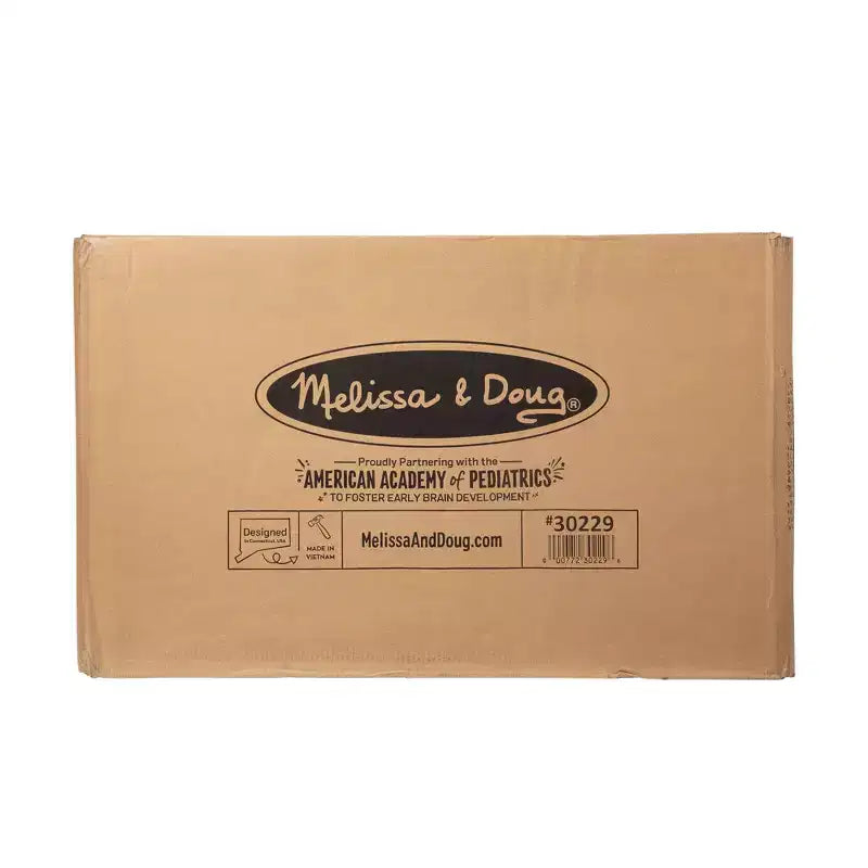 Cassa dei giocattoli in legno Melissa & Doug (Espresso): Baule contenitore con finitura trasparente, sostiene 68 kg