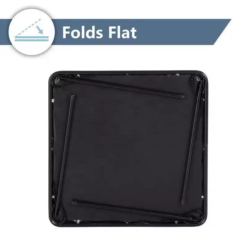 Peakform 34"x 34" Tavolo da Gioco Pieghevole Nero