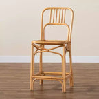 Sgabello da bancone Ivora Rattan Natural/Brown - bali & pari: Stile Bohemien, Seduta Fissa 62.23 cm, Nessun Montaggio Richiesto