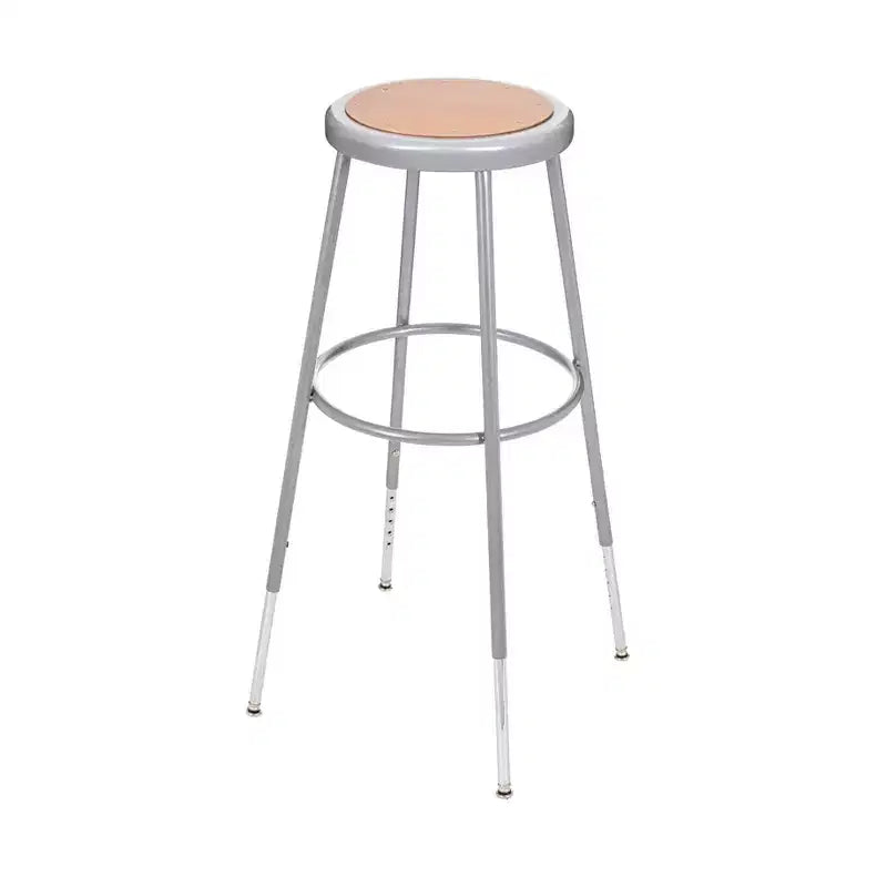 Confezione da 2 Sgabelli in Acciaio Robusto Regolabili da 32"-39" Grigi - Hampden Furnishings