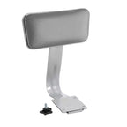 Confezione da 2 Sgabelli da Bar Regolabili Resistenti in Vinile e Acciaio con Schienale Grigio - Hampden Furnishings
