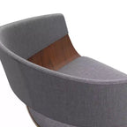 Light Grey Adjustable Swivel Barstool, Mid-Century Modern