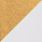 LumiSource Mara Set di 2 Sgabelli da Bar Imbottiti Bianco/Oro: Similpelle, Struttura in Acciaio, Altezza Fissa