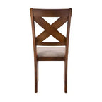 Set di 2 sedie laterali in tessuto Jackson Wide X Back, colore nocciola scuro - Powell