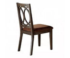Set di 2 sedie da pranzo Jameson da 19" in tessuto marrone/Espresso - Acme Furniture: Rivestite, Design Tradizionale, Struttura in Legno