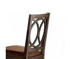 Set di 2 sedie da pranzo Jameson da 19" in tessuto marrone/Espresso - Acme Furniture: Rivestite, Design Tradizionale, Struttura in Legno