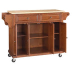 Carrello da cucina con piano in legno naturale Crosley - Ciliegio