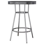 Tavolo da pub Summit altezza bancone legno/nero/cromo lucido - Winsome
