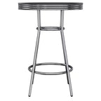 Tavolo da pub Summit altezza bancone legno/nero/cromo lucido - Winsome