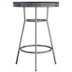 Tavolo da pub Summit altezza bancone legno/nero/cromo lucido - Winsome