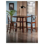 Set da pranzo 3 pz Orlando altezza bancone con sgabelli a V, contenitore - Winsome