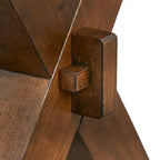 Buylateral Set da pranzo Mandeville 3 pezzi in legno massello con bordo rustico, marrone