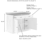 Clifton Kitchen Island Bianco/Marrone Decapato - Crosley: Ripiani Regolabili, Carrello Contenitore, Design Rustico
