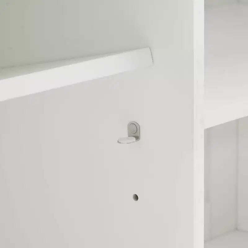 Clifton Kitchen Island Bianco/Marrone Decapato - Crosley: Ripiani Regolabili, Carrello Contenitore, Design Rustico