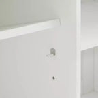 Clifton Kitchen Island Bianco/Marrone Decapato - Crosley: Ripiani Regolabili, Carrello Contenitore, Design Rustico