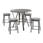 5pc Portland Counter Height Dining Set Gray - Steve Silver Co.
