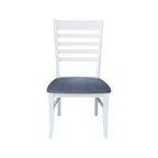 International Concepts 42" Carlisle Tavolo da pranzo a doppia ribalta con 4 sedie con schienale a pioli Bianco/Grigio Brughiera: Struttura in legno massello, Base a piedistallo