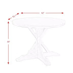 Set da pranzo 5 pezzi rotondo Keaton altezza standard con 4 sedie Beach - Picket House Furnishings: design rustico con piedistallo
