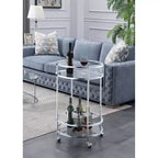 Carrello bar Royal Crest con ruote cromate - Breighton Home