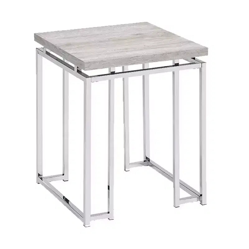 Basi per tavolo Chafik da 19" in rovere naturale/cromo - Acme Furniture