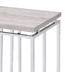 Basi per tavolo Chafik da 19" in rovere naturale/cromo - Acme Furniture