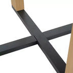 Christopher Knight Home Andrew tavolo da pranzo rotondo da 48" con telaio a croce rustico in rovere naturale