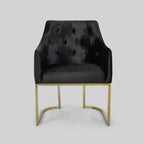 Poltrona di design McDonough Modern Tufted Glam Nera - Christopher Knight Home