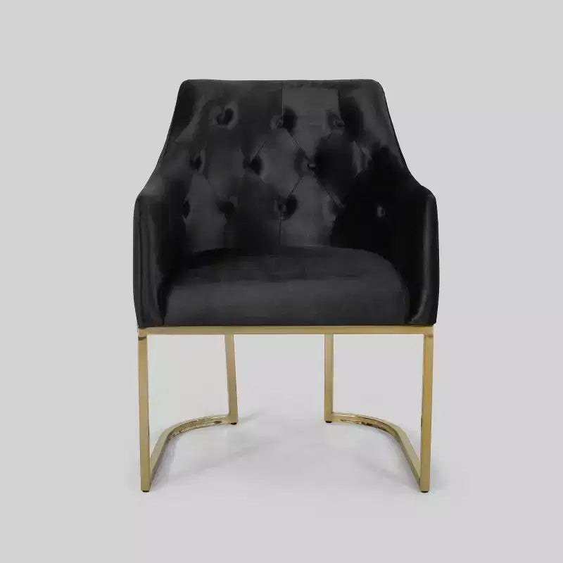 Poltrona di design McDonough Modern Tufted Glam Nera - Christopher Knight Home