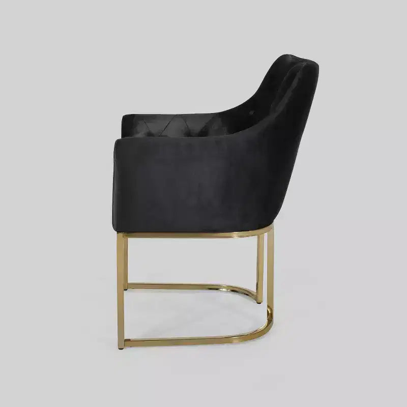 Poltrona di design McDonough Modern Tufted Glam Nera - Christopher Knight Home