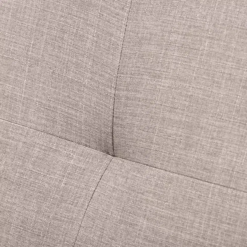 Bianca Divanetto Moderno Mid-Century in Legno di Noce e Tessuto con Trapuntatura a 2 Posti Grigio Chiaro - Baxton Studio: Struttura in Legno di Hevea, Rivestimento in Poliestere