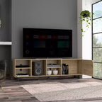 Mobile TV Stand with Open Shelves, for TVs up to 177.8 cm