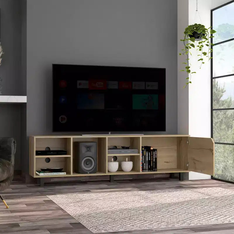 Mobile TV Stand with Open Shelves, for TVs up to 177.8 cm
