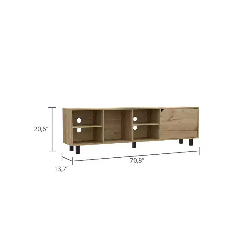 Mobile TV Stand with Open Shelves, for TVs up to 177.8 cm