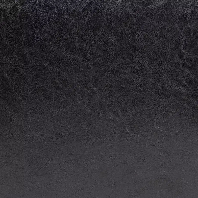 Pouf/poggiapiedi quadrato in vera pelle nero - Baxton Studio: Moderno imbottito, Struttura in legno, Nessun assemblaggio richiesto