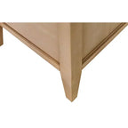 Modern Wood Credenza and Hutch, Light Brown Wire Brushed