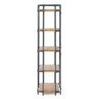 Christopher Knight Home Yorktown 66,75" Libreria Industriale a 5 Ripiani Marrone: Metallo e Legno, Stile Console, Capacità 113 kg