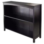 30" x 37.01" Terrace 3 Tier Bookshelf Espresso Brown - Winsome: MDF Composite, Metal Hardware