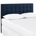 Full Lily Upholstered Fabric Headboard Navy - Modway