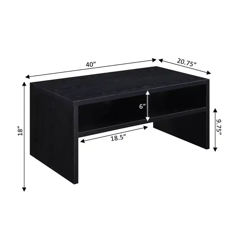 Tavolino da caffè Northfield Admiral Deluxe con ripiani nero - Breighton Home