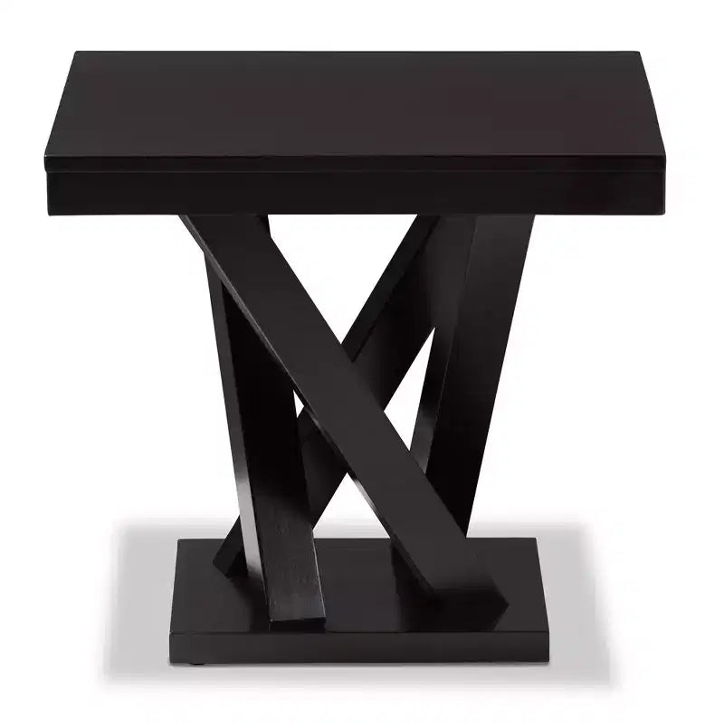Everdon tavolino moderno, marrone scuro - Baxton Studio: Robusto tavolino quadrato per soggiorno