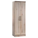 Sauder Homeplus 2 Door Storage Cabinet Pacific Maple: Laminated Utility Closet, 5 Shelves, Office Organizer