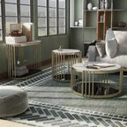 Set 3 Pezzi Salotto Solstice Glam Ottone Antico - HOMES: Inside + Out